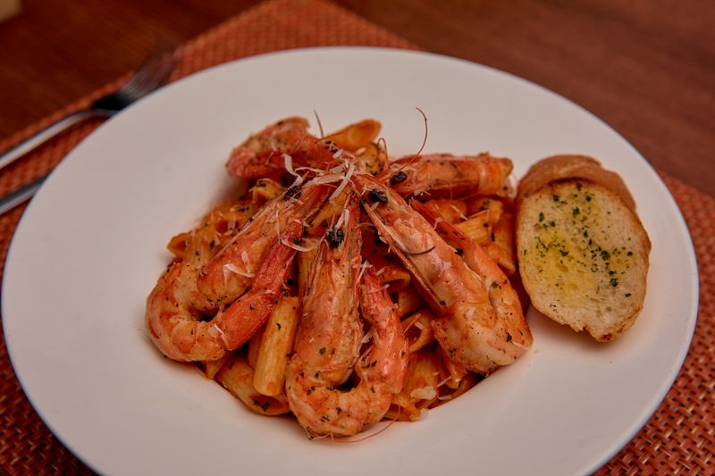 Shrimp Scampi specialty pie at dewey's